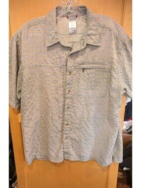Men's Large North Face Short Sleeve Button-Up Shirt